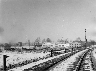 Västra tullen Lastbilscentralen byggd på 1950-talet Hantverkshuset till höger.   T.E.