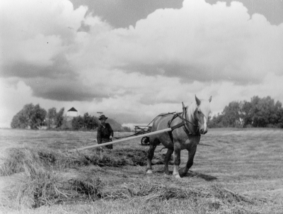 Riksdagsman Gustavsson på Kampens son, där nu Folkhögskolan som byggdes 1955-1956 ligger.   