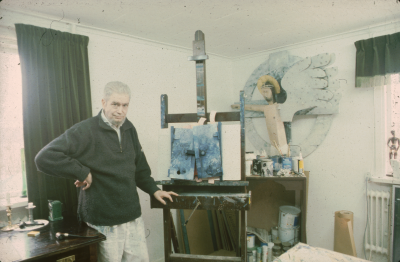 Konstnärsateljé man 
Anders Lindgren 

090402/KG