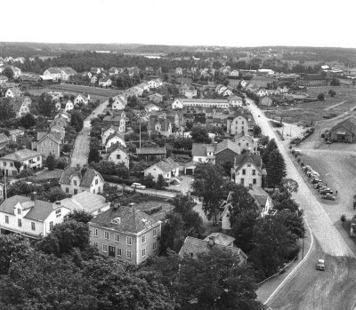 Vy från kyrktornet ( sydost ) (nästan som en flygbild)