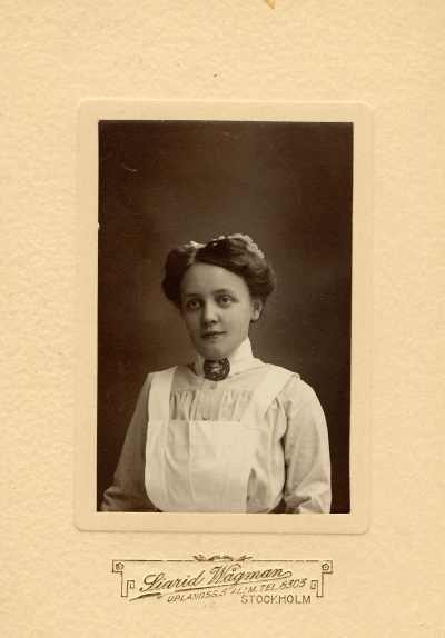 Olga Wahlberg
Elev vid Sabbatsberg sjukhus 1912