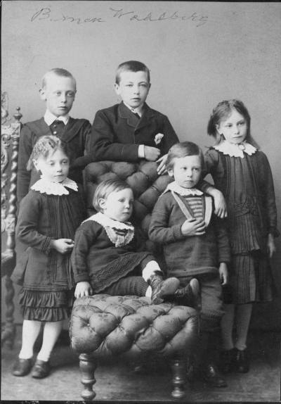 Otto, Claes, Gertrud, Sigrid, Erik, Thor. 1888.