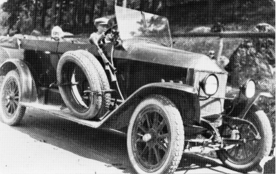 1922 vid Hummelstad vid ratten Stig Jonasson Karl Olof  Winqvist    Bilen Belgi - Max    