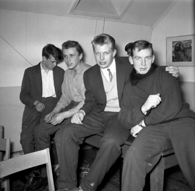 Godtemplare SGU
Från vänster: Rolf Fahlström, Sven Ekberg,  Magnus Pettersson, Sten Fredriksson

Dok.101130/KG
