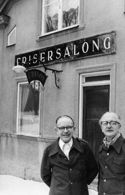 Frisörerna Friberg och Fransson, salong på Storgatan