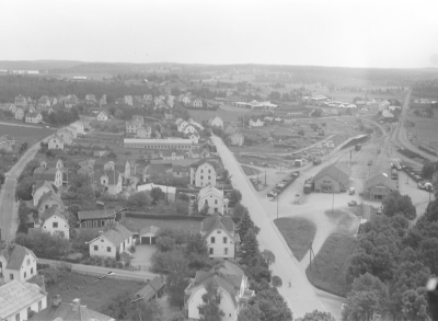 Vy från kyrktornet (nästan som en flygbild)