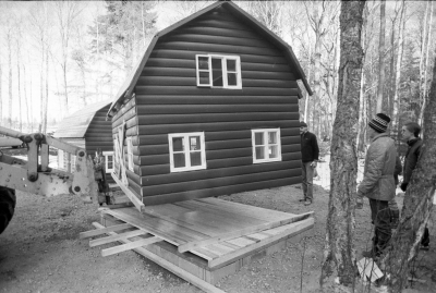 Sagobyn börjar byggas