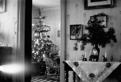 Julpyntat i Forsellska hemmet på Storgatan 5