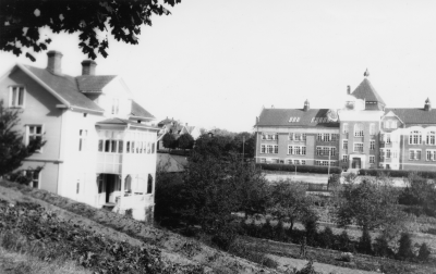 Rudaområdet
Samrealskolan 1920-talet. T.E.
Trädgårdsmästare Bomans hus till vänster