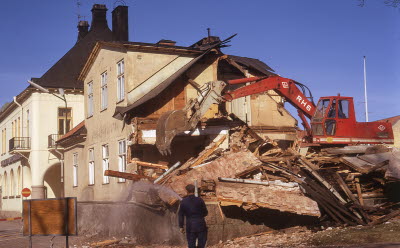 Rivningen av gamla biblioteket Storgatan / Drottninggatan

090401/KG