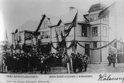 Kungens och kronprinsens avresa.  