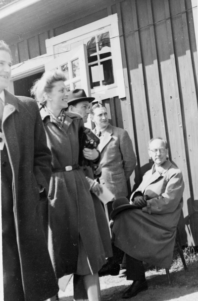 S.M. i friidrott, Från höger Teodor Hellström och Gösta Sandberg.  
dubblett med vklba6174	