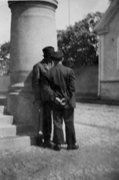 Alfred Johansson  "Svarten" och Oscar Karlsson "Stolpe". 