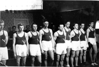 Axel Holmberg, "Ludde" Robert A. S.G. Leander och Erik Eriksson.