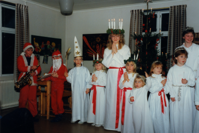 Luciauppvaktning på brandstationen i Rumskulla 1987.
