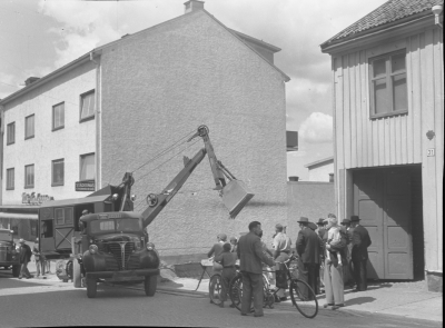 "Lovas kafé" rivs Lisa Johanssons hus skall byggas! Sevedegatan 29. T.E