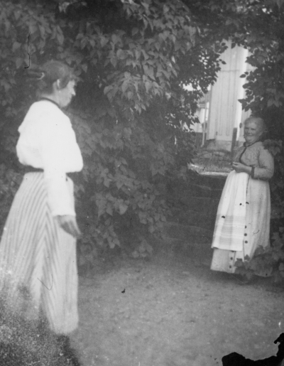 Fru Josefin Ericsson och  fröken Elin Bengtsson                 ( fotograf ).     