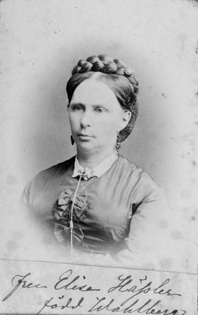 Fru Elisa Hässler, född Wahlberg.