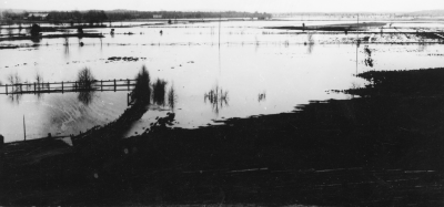 Vimmerby mader översvämmar, bilden tagen vid Åbro        