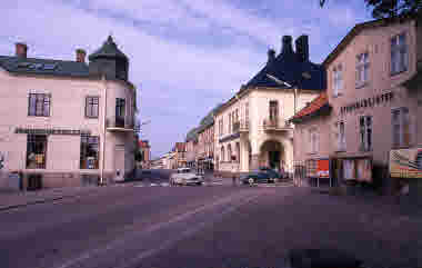 Storgatan Drottninggatan Jordbrukskassan 
Stadsbiblioteket
Fisktorget
Handelsbanken