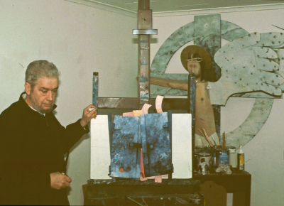 Man tavla staffli religiös konstverk
Anders Lindgren

090408/KG