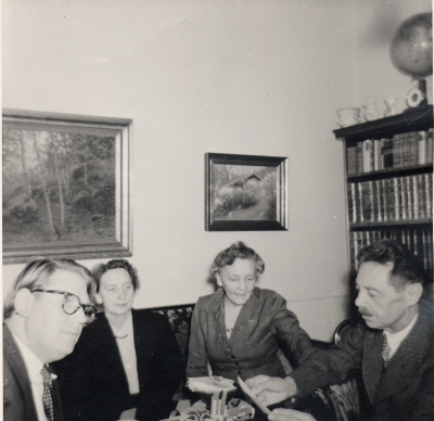 Einar, Kerstin Hornwall, Olga och Erik Wahlberg
annandag jul 1953.
Dok.090701/SJ