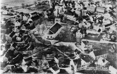 Flygfoto 1940-talet.   T.E.