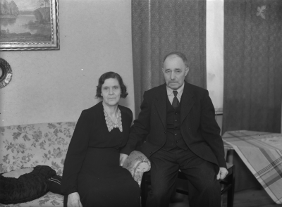 Byggmästare Axel Andersson med fru Anna