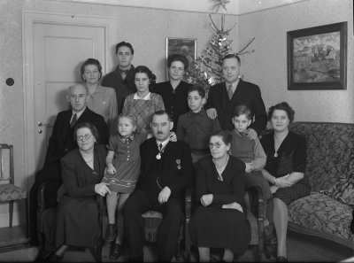Överlärare Ebbe Ängqvist  med familj
