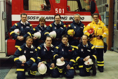 Stående f v Per-Ove "P-O" Petersson