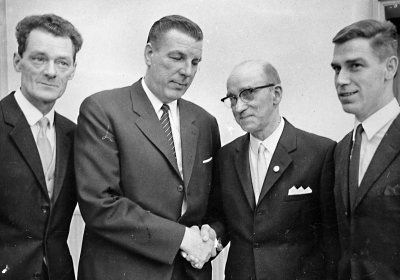 1. Gösta Ottosson, metallarbetare  3. Ossian Åberg  
4.  Stig Karlsson, Gullringen.    