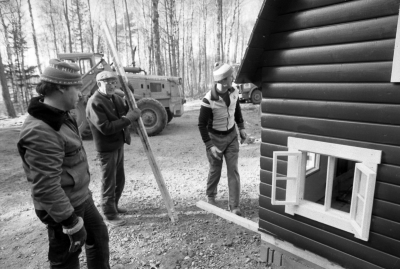 Sagobyn börjar byggas