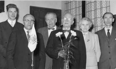 Från  vänster  1. Gustafson son till Erik Gustafson 2. Nykterhetsrörelsens  årsmöte i Vimmerby  Einar Jonasson, sjukhusvaktmästare 3. Ivar Wettermark, plåtslagare 4. Albert Borgstrand skomakare 5. Ingegerd Pettersson före detta telefonist, 6. Axel Pettersson, målare.   