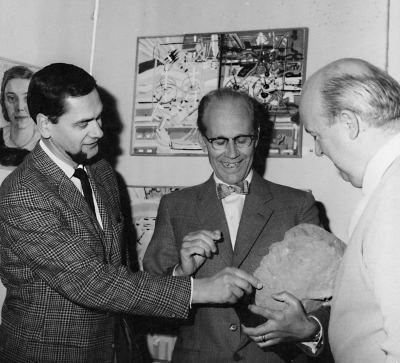 Förnämlig konstutställning visas nu i Vimmerby. 2. Bertil Nyberg, tandläkare  3. Teckningslärare Bus-Nielsen.        