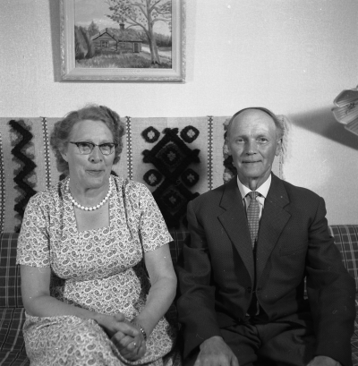 Erik Ahlstrand med fru
- 60 årsfirande -

Dok.112021/KG