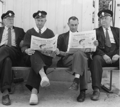 Från vänster: Erik Liljeblad, Karl - Erik Flender, Erik " Maja " Karlsson, Börje Söderberg