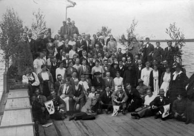 På båten under färd till Mora, Midsommar       